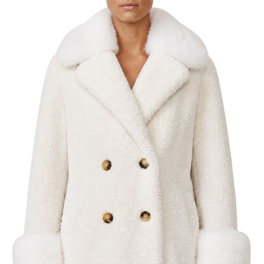 Fiona Long Wool Coat White image