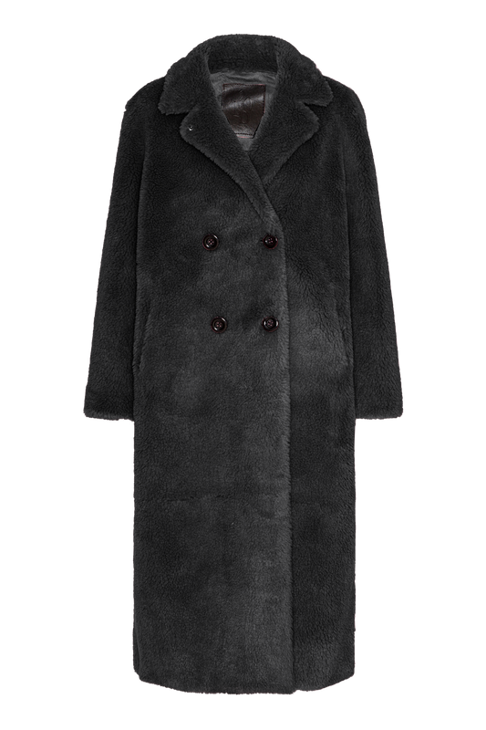 Fiona Long Coat Without Fur Black