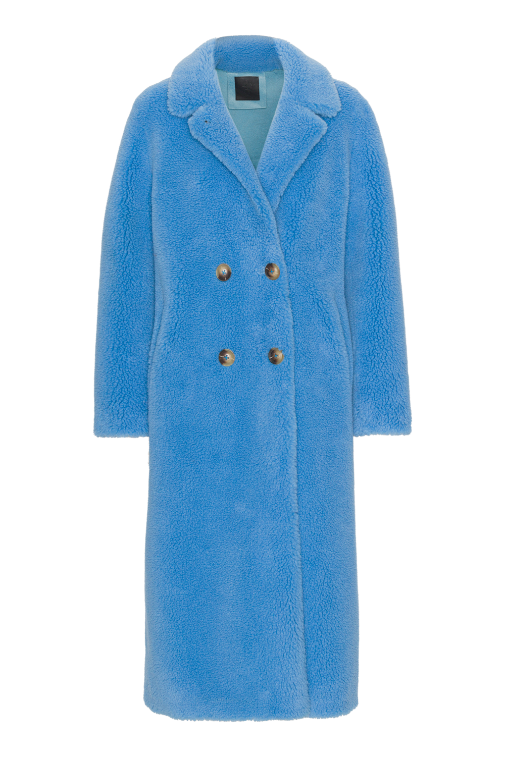 Fiona Long Coat Without Fur Sky Blue