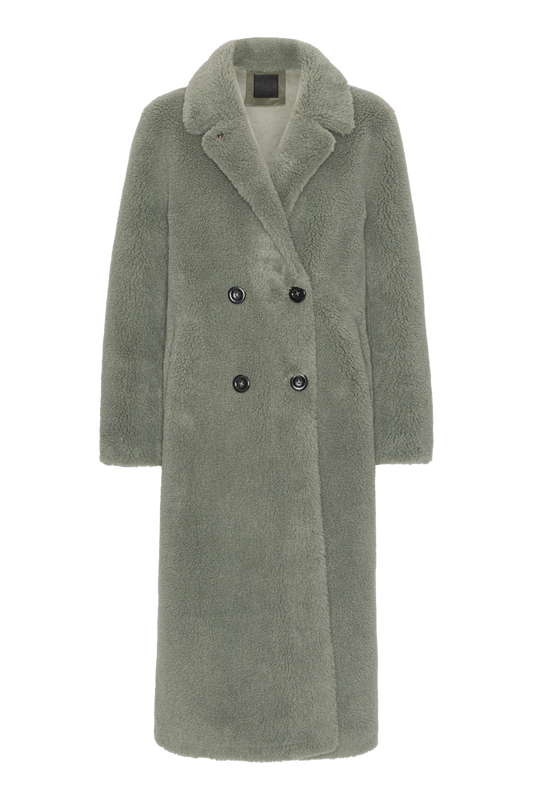 Fiona Long Coat Without Fur Green