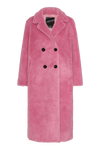 Fiona Long Coat Without Fur Pink