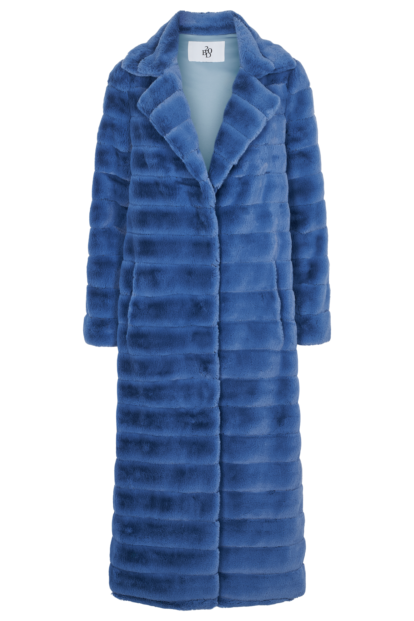 Bailey Faux Fur Coat Long Sky Blue