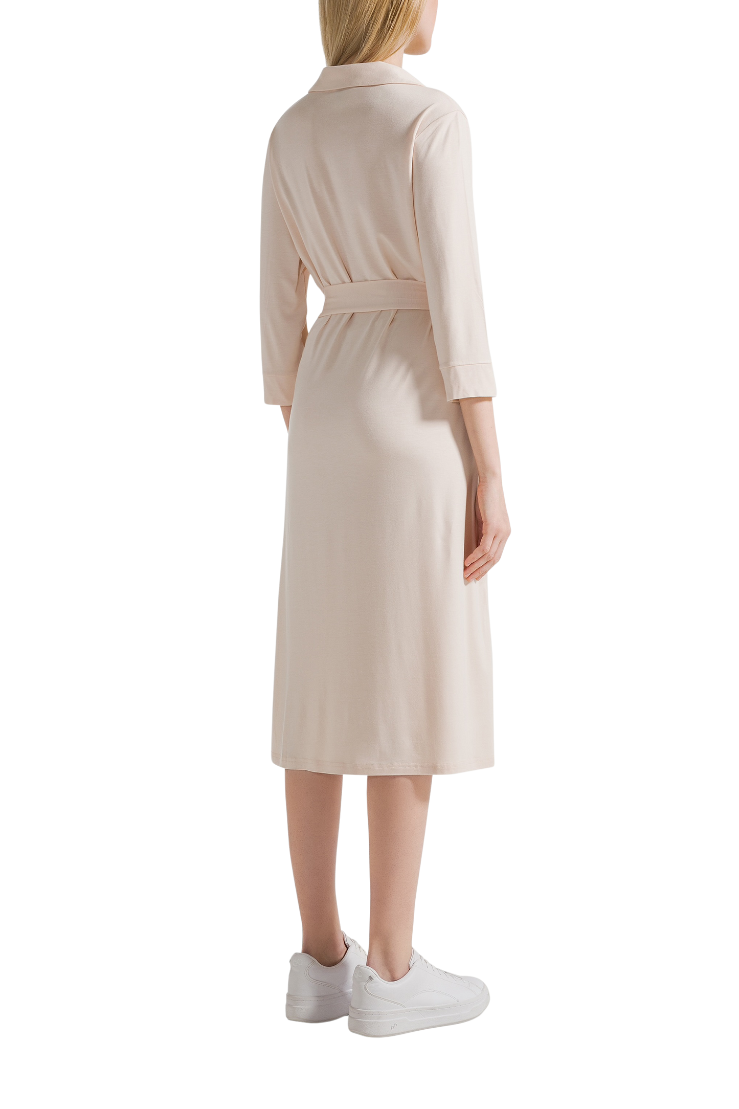 Gabe Half Sleeves Dress Midi Sand