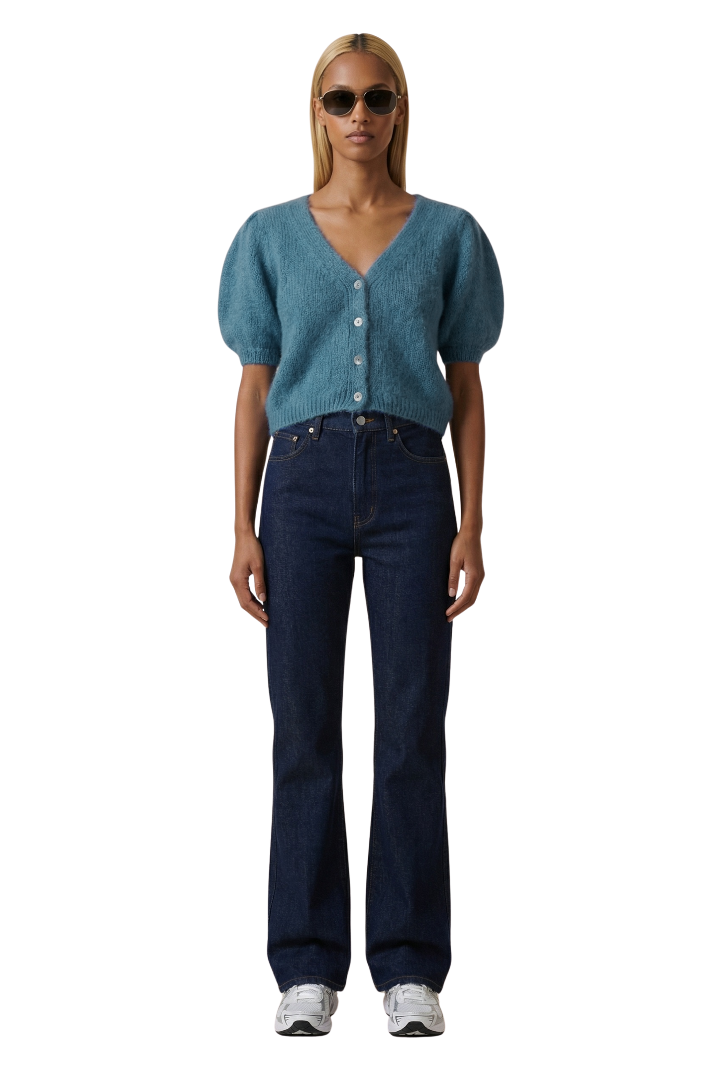 Harper Cardigan Teal Blue