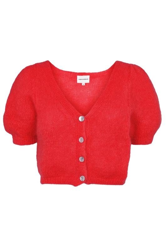 Harper Cardigan Lipstick Red