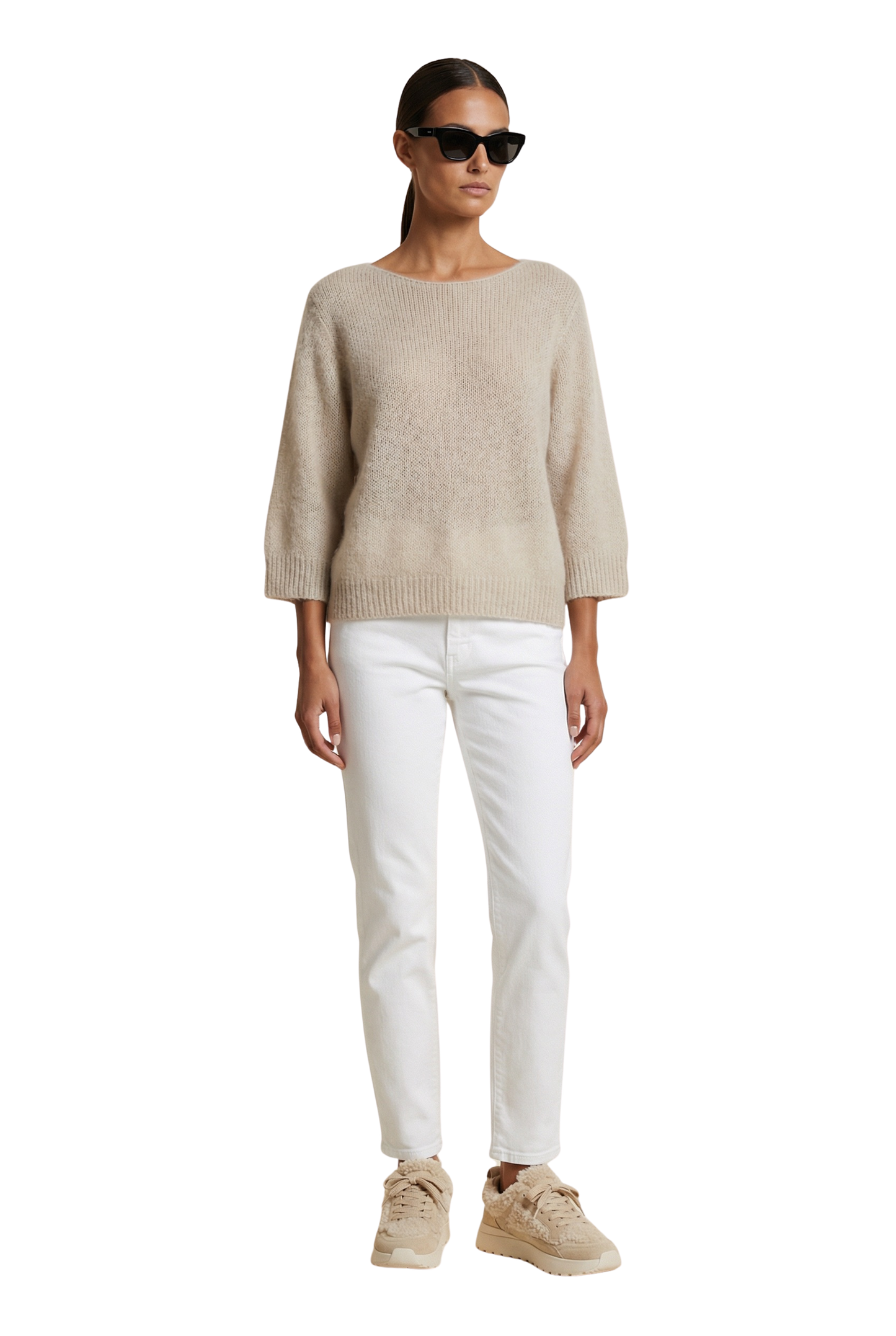 Heidy Short Sleeve Pullover Beige