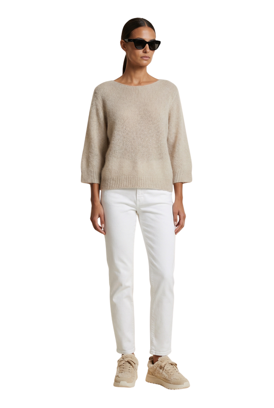 Heidy Short Sleeve Pullover Beige