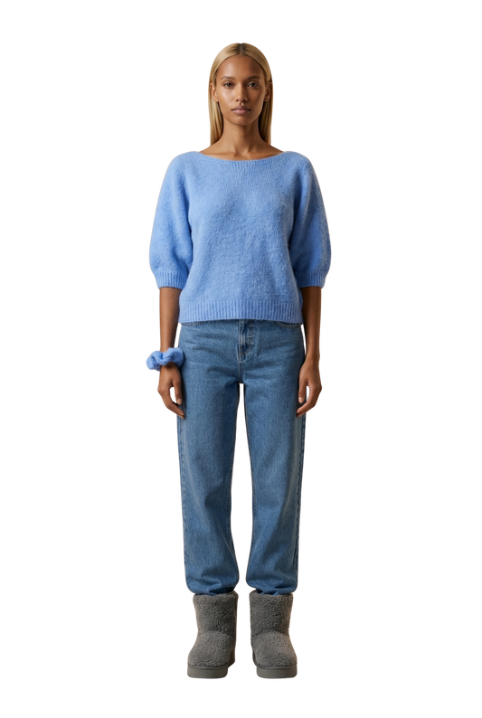 Heidy Short Sleeve Pullover Sky Blue