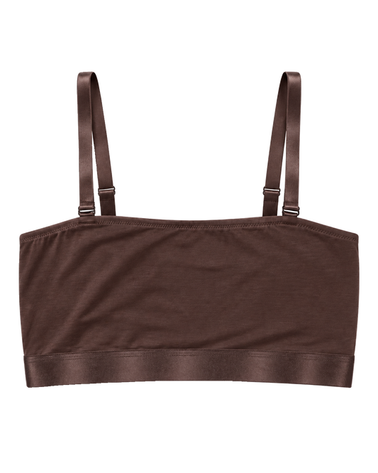 Iconic Bandeau Bralette Dark Brown image