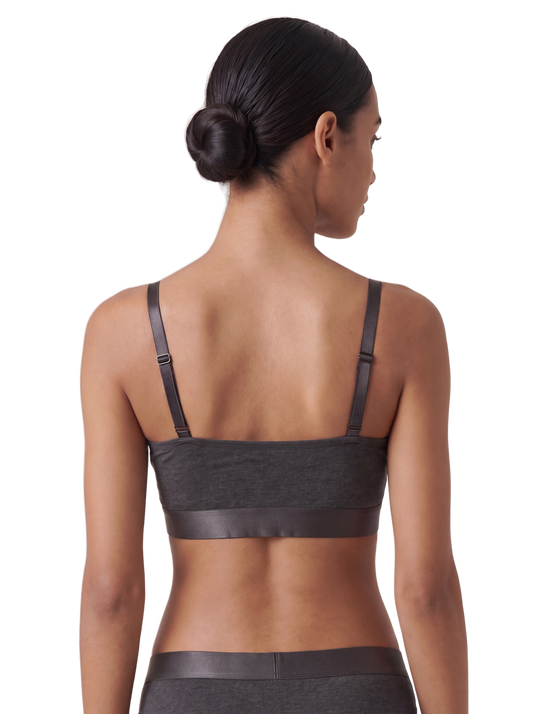 ICONIC Bandeau Bralette Anthracite Grey - close-up back