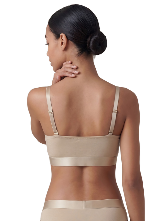 ICONIC Bandeau Bralette Cappucino - close-up back