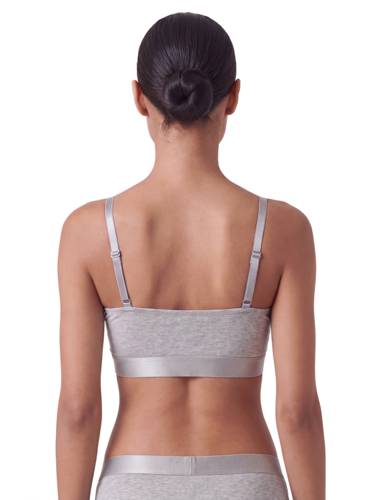 ICONIC Bandeau Bralette Light Grey - close-up back