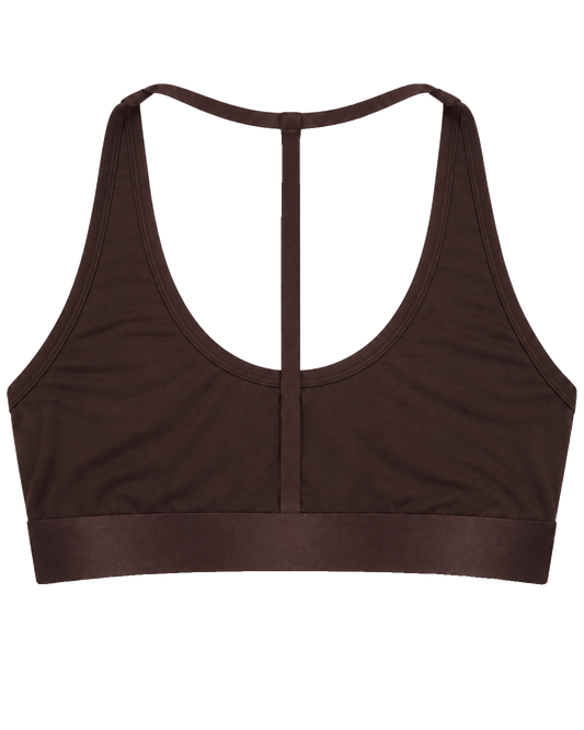 Iconic Racerback Bralette Dark Brown image