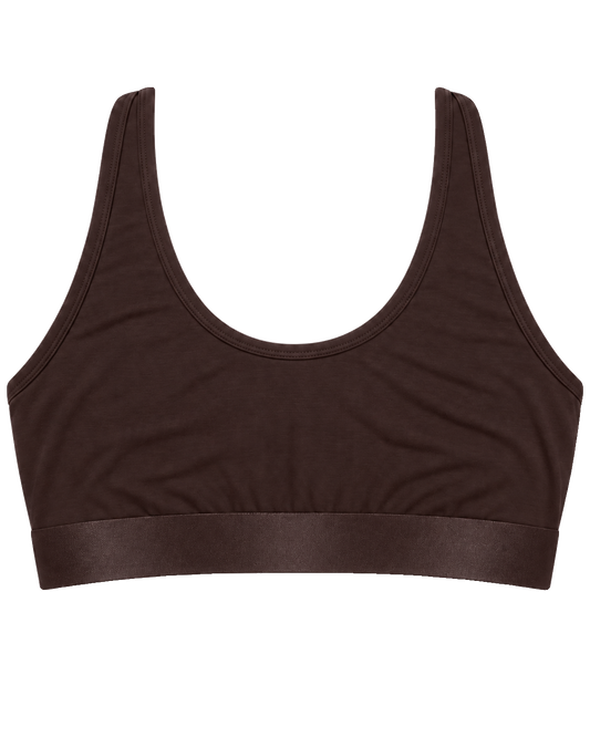 Iconic Racerback Bralette Dark Brown image
