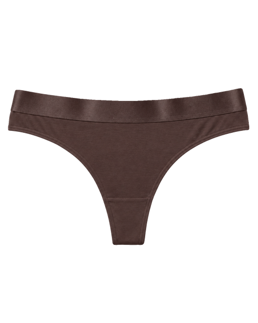 Iconic String Panties Dark Brown image
