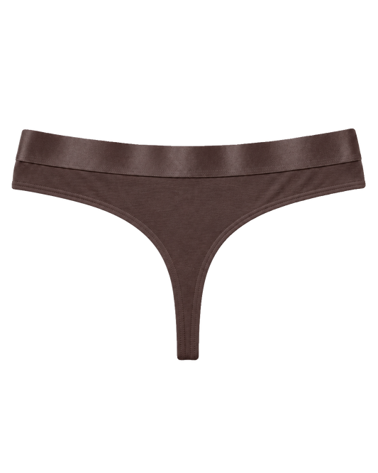 Iconic String Panties Dark Brown image