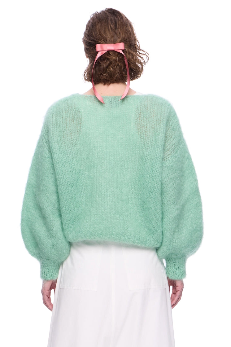 Milana LS Mohair Knit Light Green