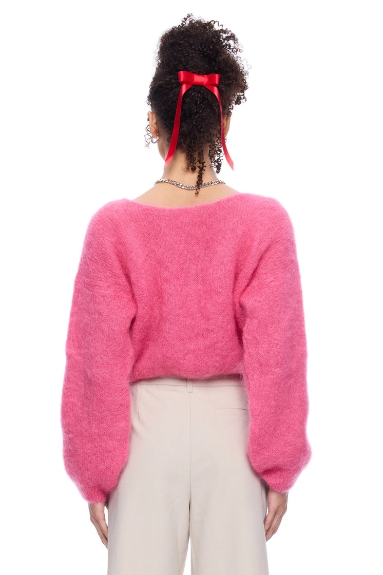 Cornelia Cropped Cardigan Pink