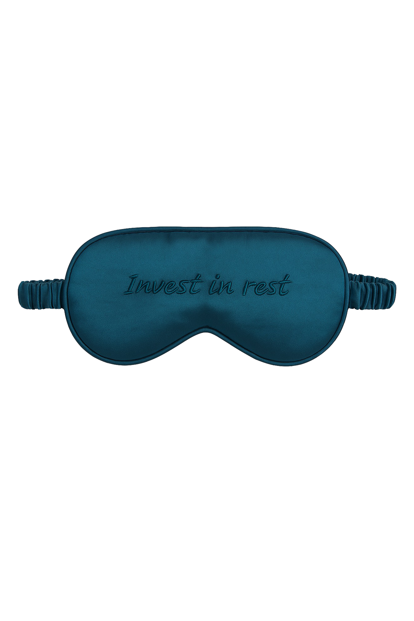 Cheri Silk Sleeping Mask Teal Blue