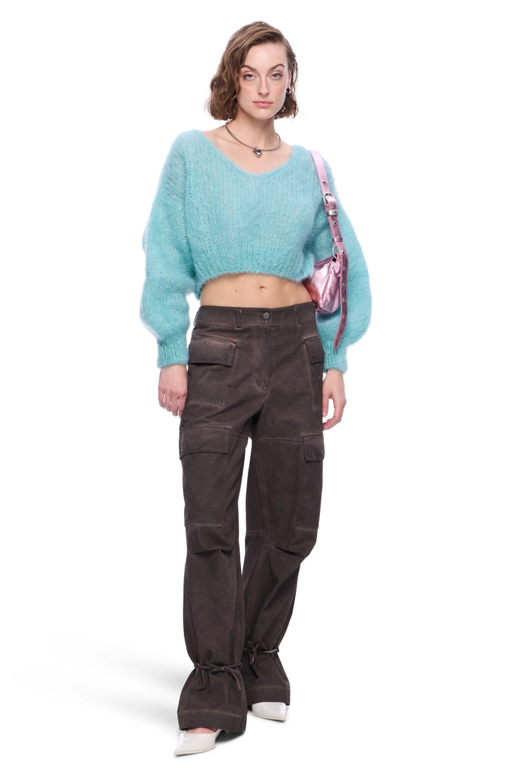 Milana Cropped Pullover Seafoam Green