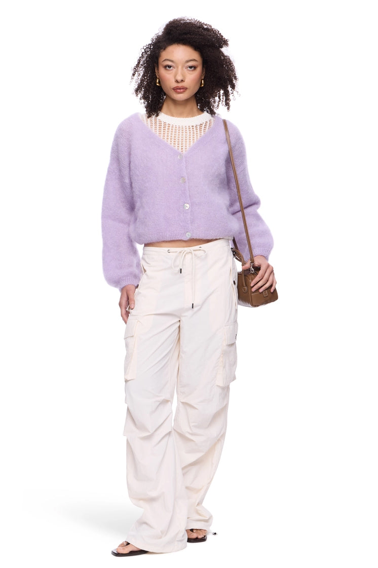 Cornelia Cropped Cardigan Light Purple