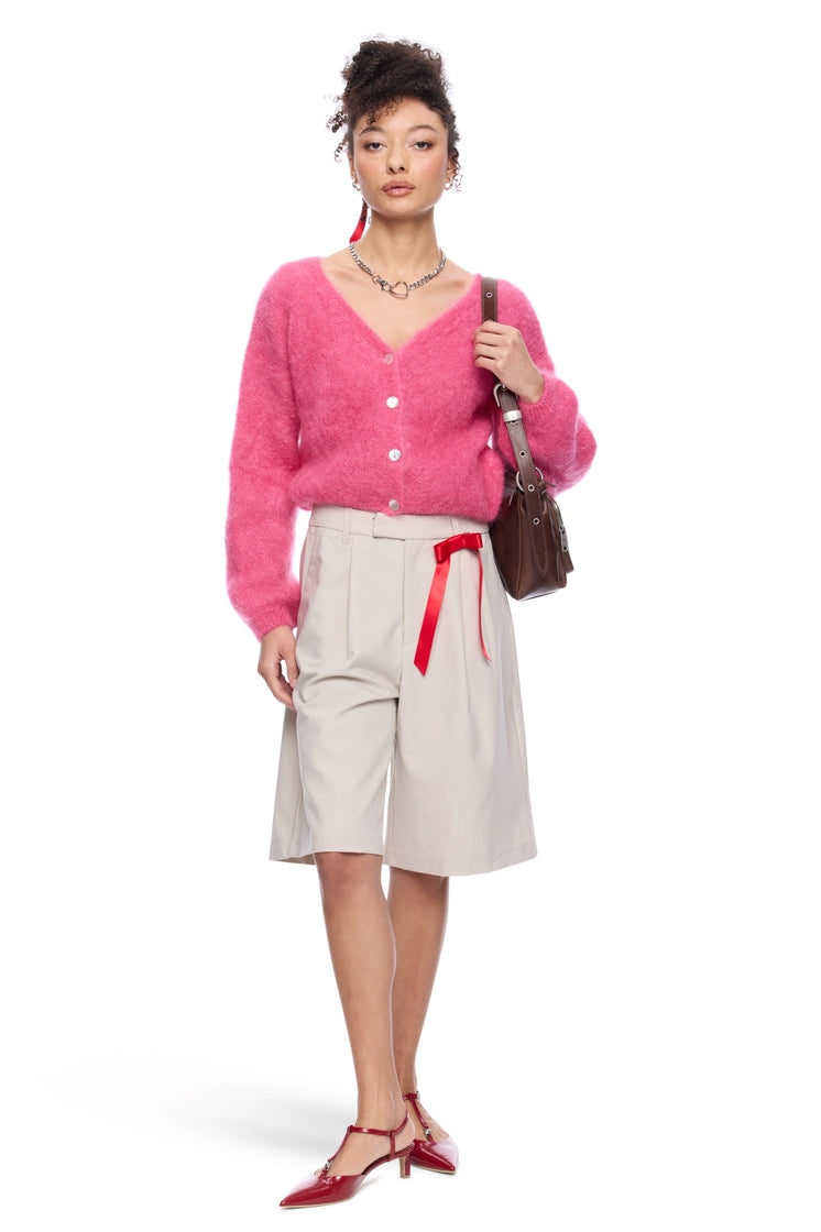 Cornelia Cropped Cardigan Pink