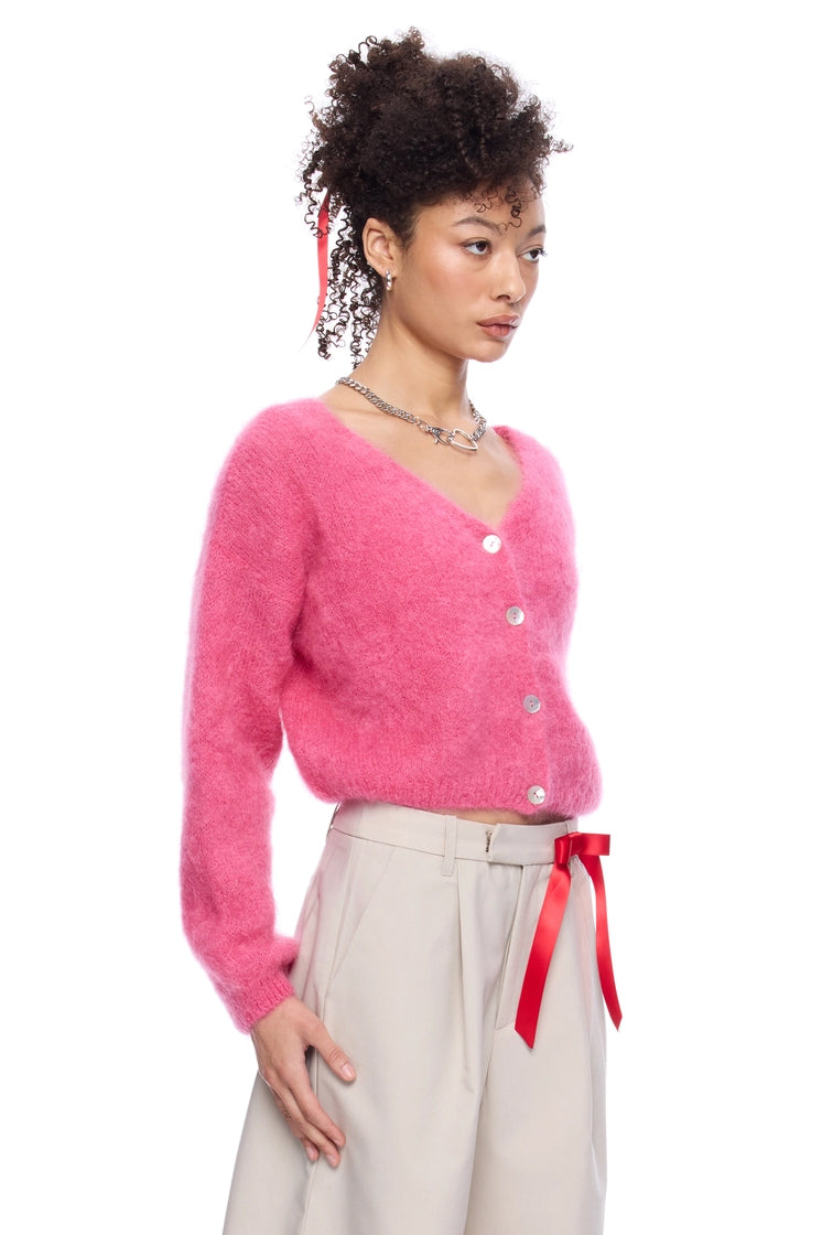 Cornelia Cropped Cardigan Pink