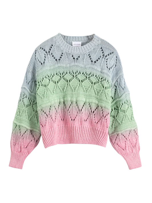 Cassie Cotton Pullover Candy Ombre