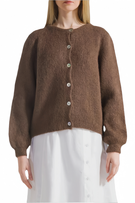 Susan Alpaca Cardigan Cocoa