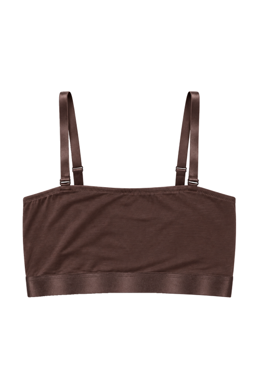 Iconic Bandeau Bralette Dark Brown