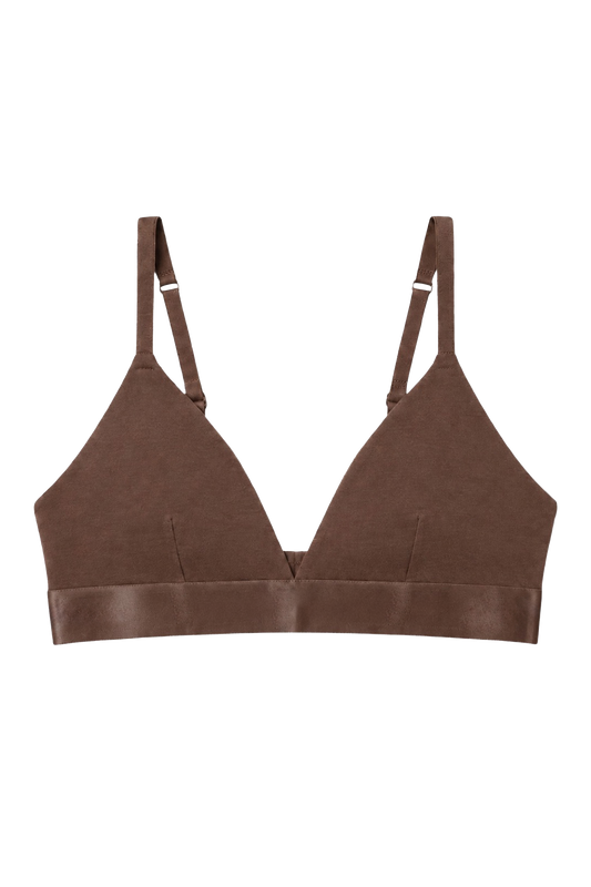 Iconic Triangle Bralette Dark Brown