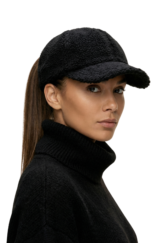 Inga Wool Cap Black