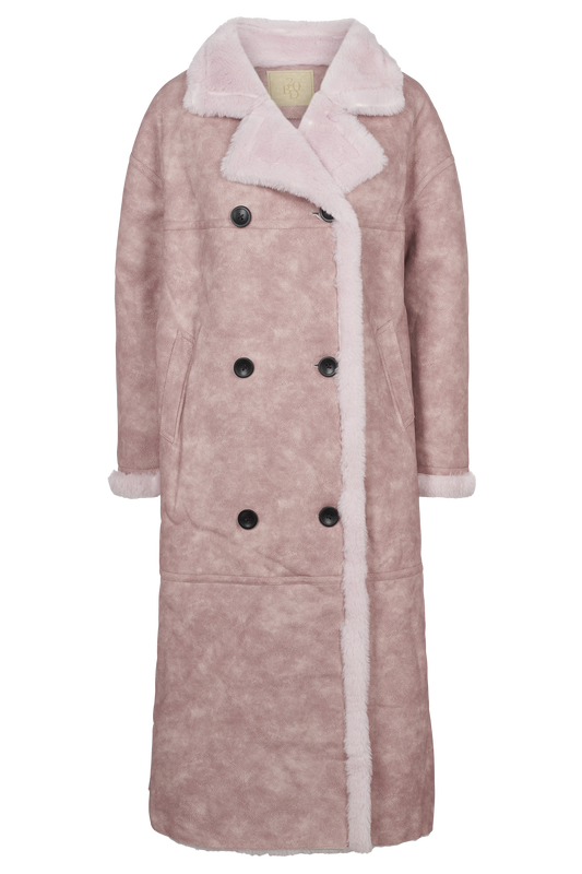 Joa Wool Coat Long Light Pink