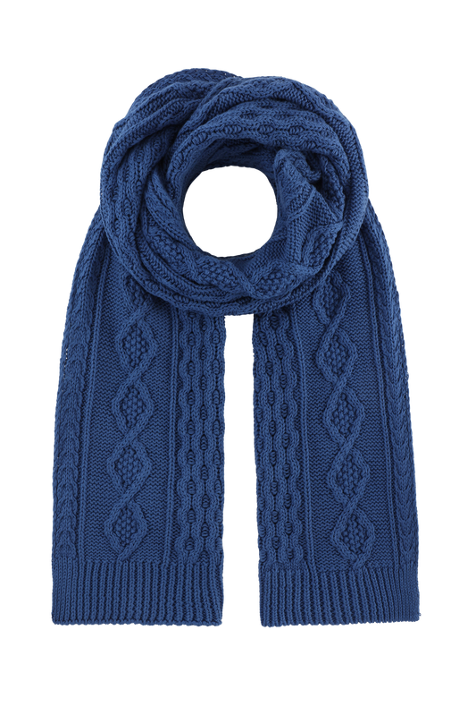 Jojo Cotton Scarf Navy Blue