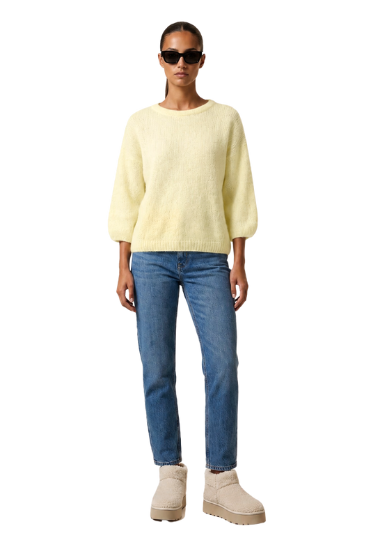 Josie Pullover 3/4 Short Sleeves Light Yellow