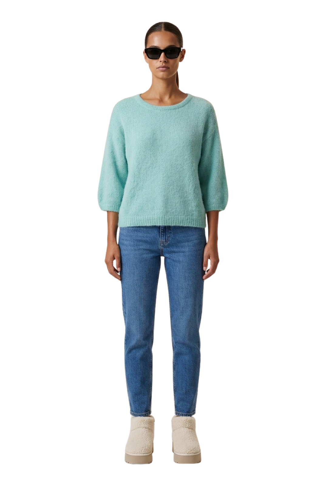 Josie Pullover 3/4 Short Sleeves Seafoam Green