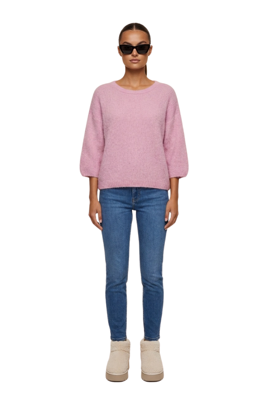 Josie Pullover 3/4 Short Sleeves Soft Berry