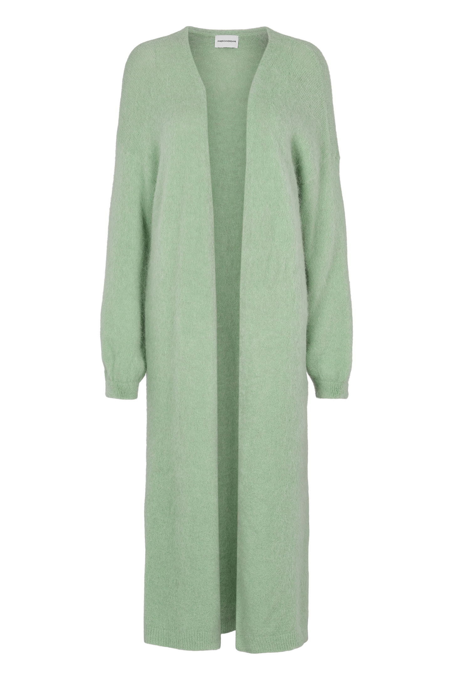 June Long Alpaca Cardigan Light Green