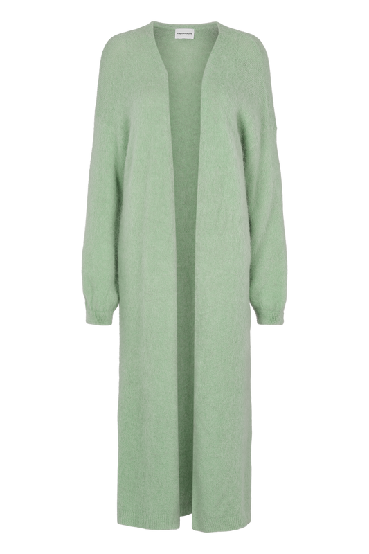 June Long Alpaca Cardigan Light Green