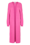 June Long Alpaca Cardigan Neon Pink
