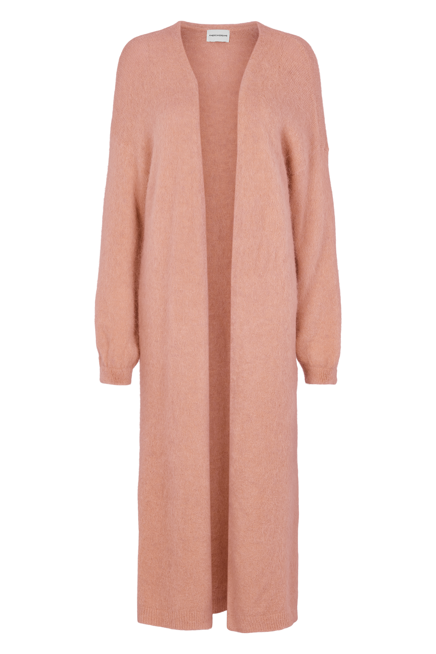 June Long Alpaca Cardigan Papaya Punch