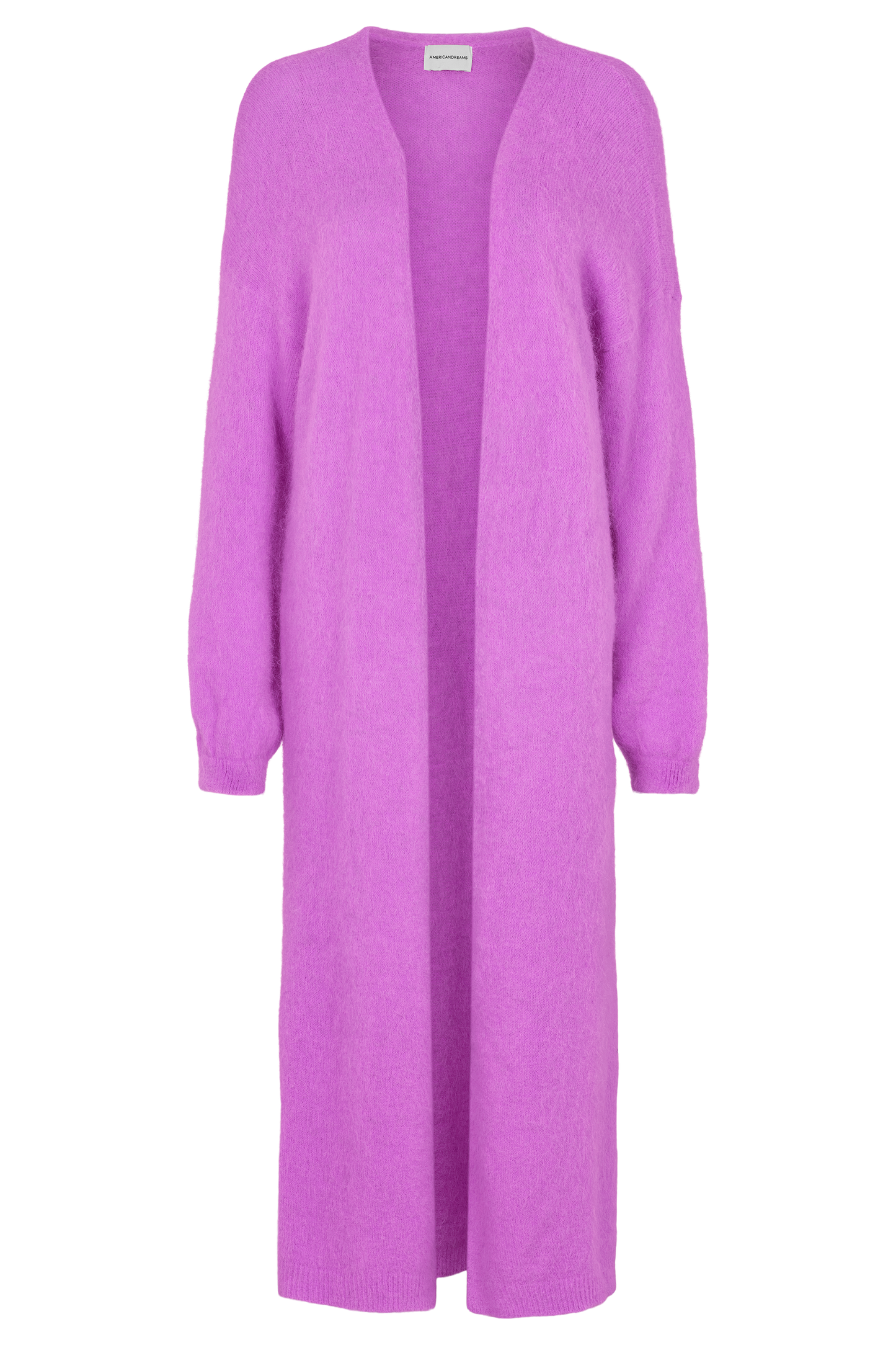 June Long Alpaca Cardigan Pearly Purple