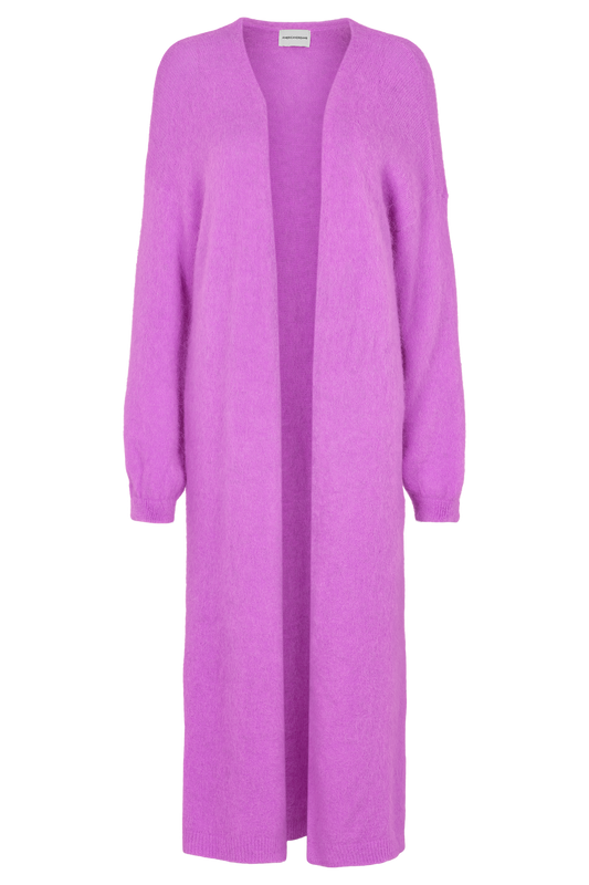 June Long Alpaca Cardigan Pearly Purple