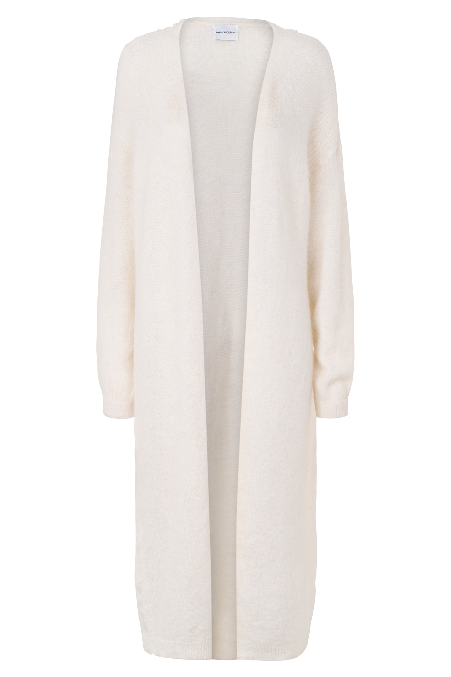 June Long Alpaca Cardigan White