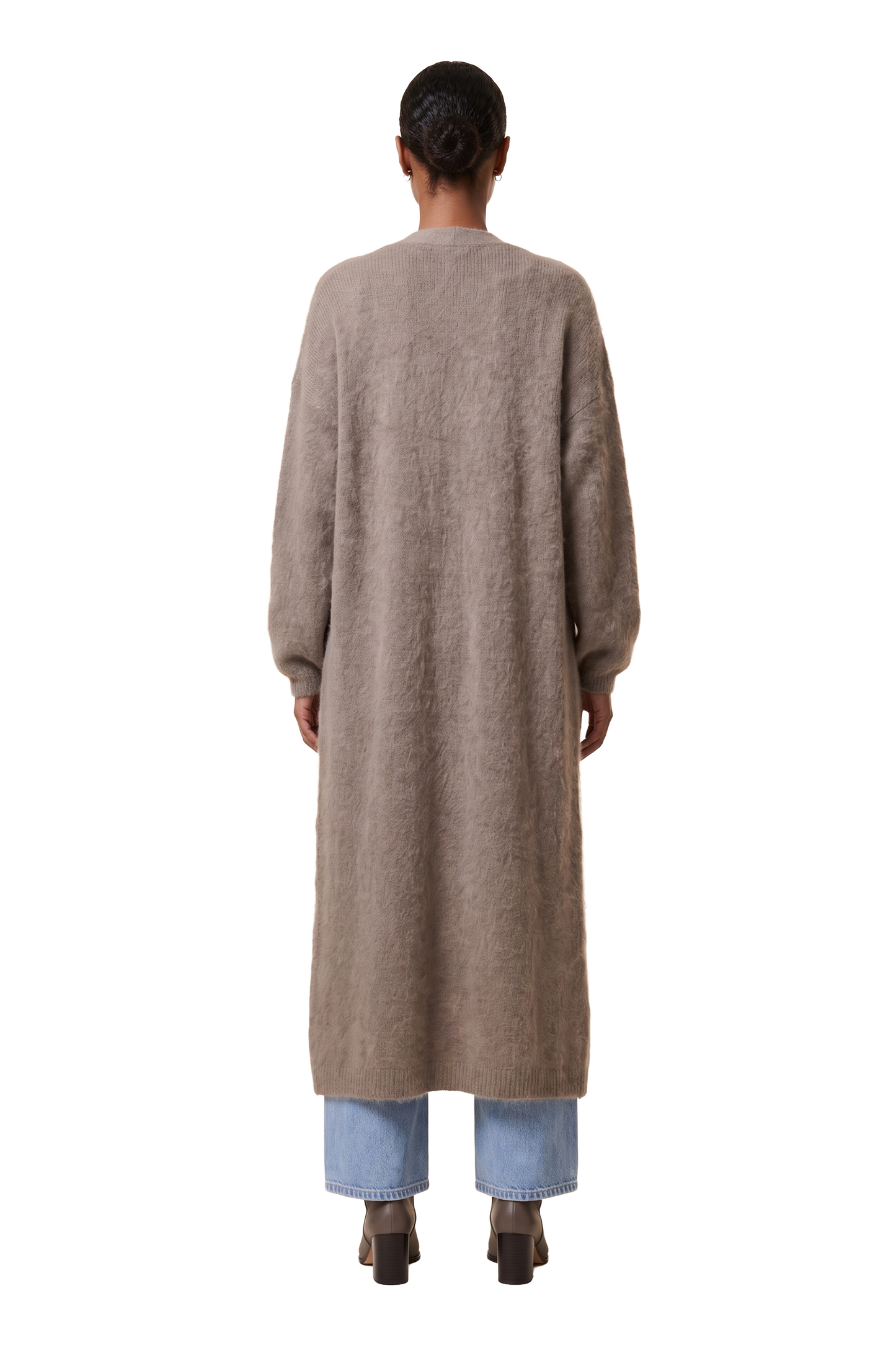 June Long Alpaca Cardigan Light Taupe