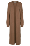 June Long Alpaca Cardigan Medium Brown