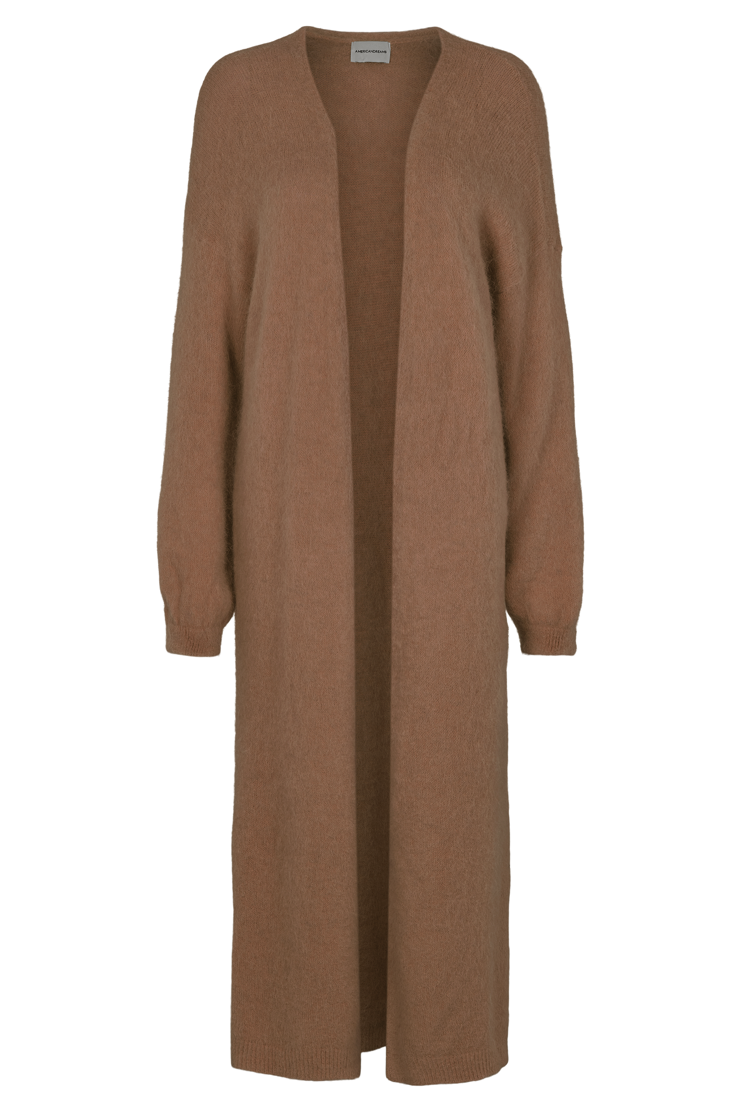 June Long Alpaca Cardigan Medium Brown