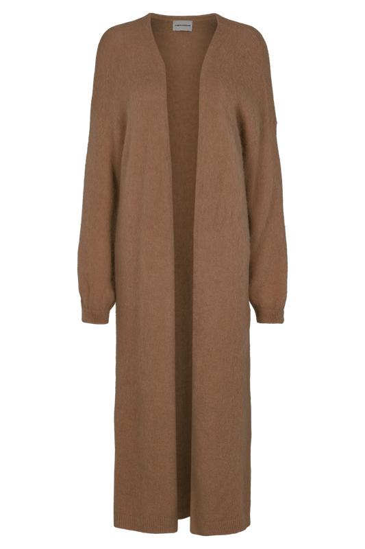 June Long Alpaca Cardigan Medium Brown