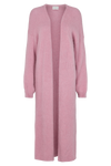June Long Alpaca Cardigan Soft Berry