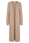 June Long Alpaca Cardigan Medium Brown